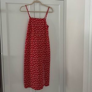 Beautiful red summer dress.